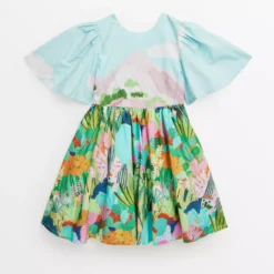 Floral Fields Short Sleeve Woven Dress 5 Years