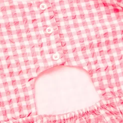 Neon Pink Woven Gingham Dress 12 Years