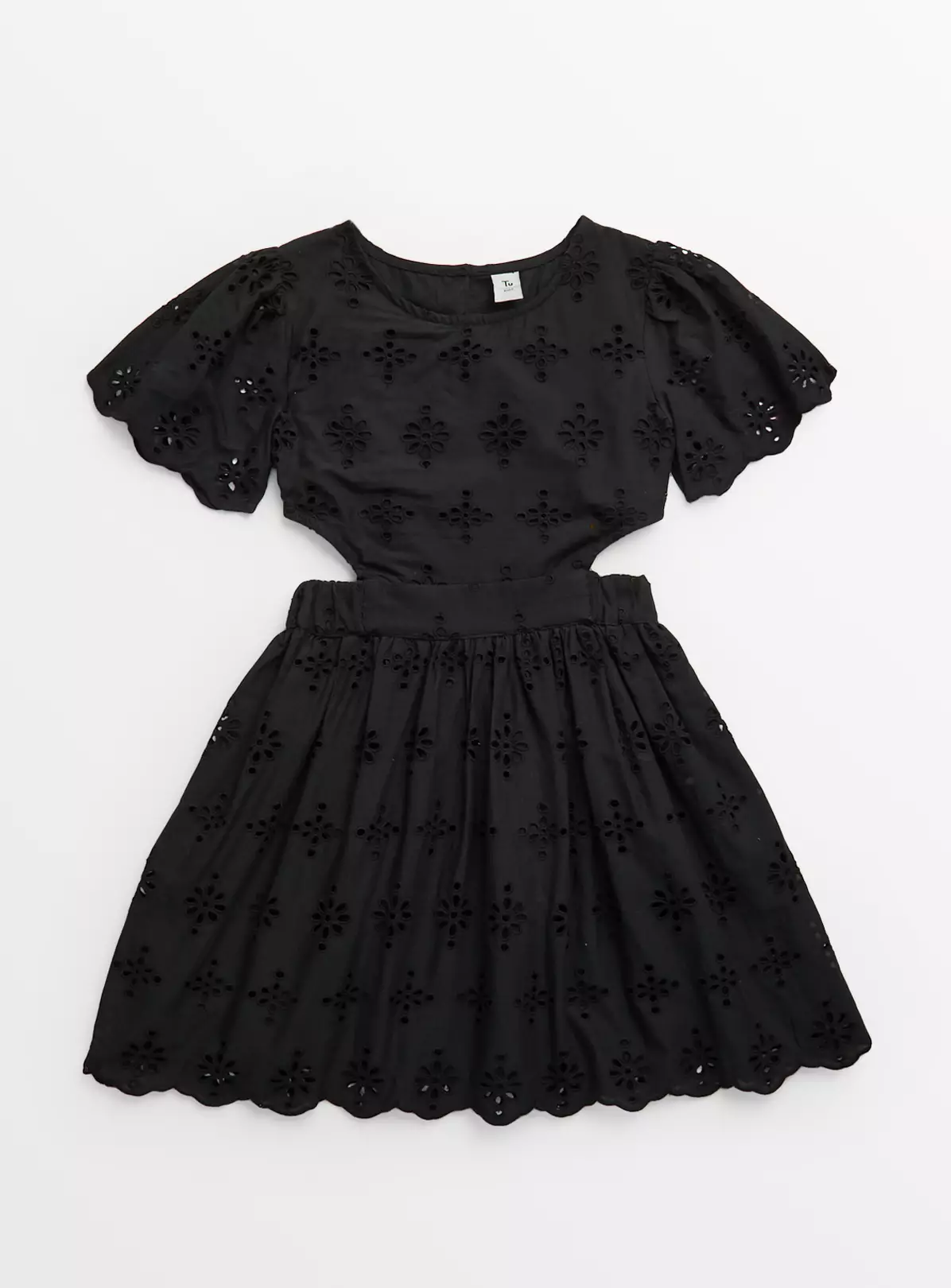 Black Cut Out Broderie Woven Dress 14 Years 3 Black Cut Out Broderie Woven Dress 14 Years