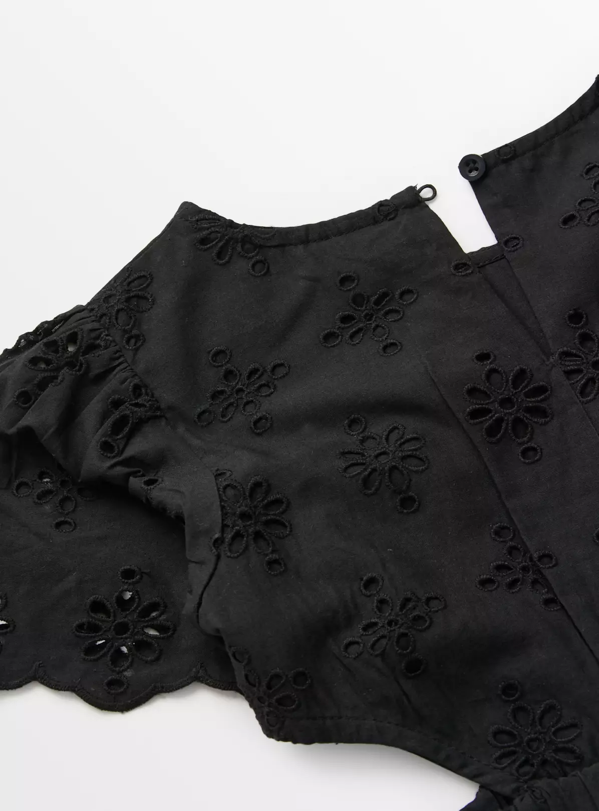 Black Cut Out Broderie Woven Dress 6 Years 4 Black Cut Out Broderie Woven Dress 6 Years - Image 2