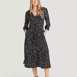 THOUGHT Kismet Shirt Jersey Dress 18 -Chic Elixir Sales Store tuc143787509 Black R Z001A