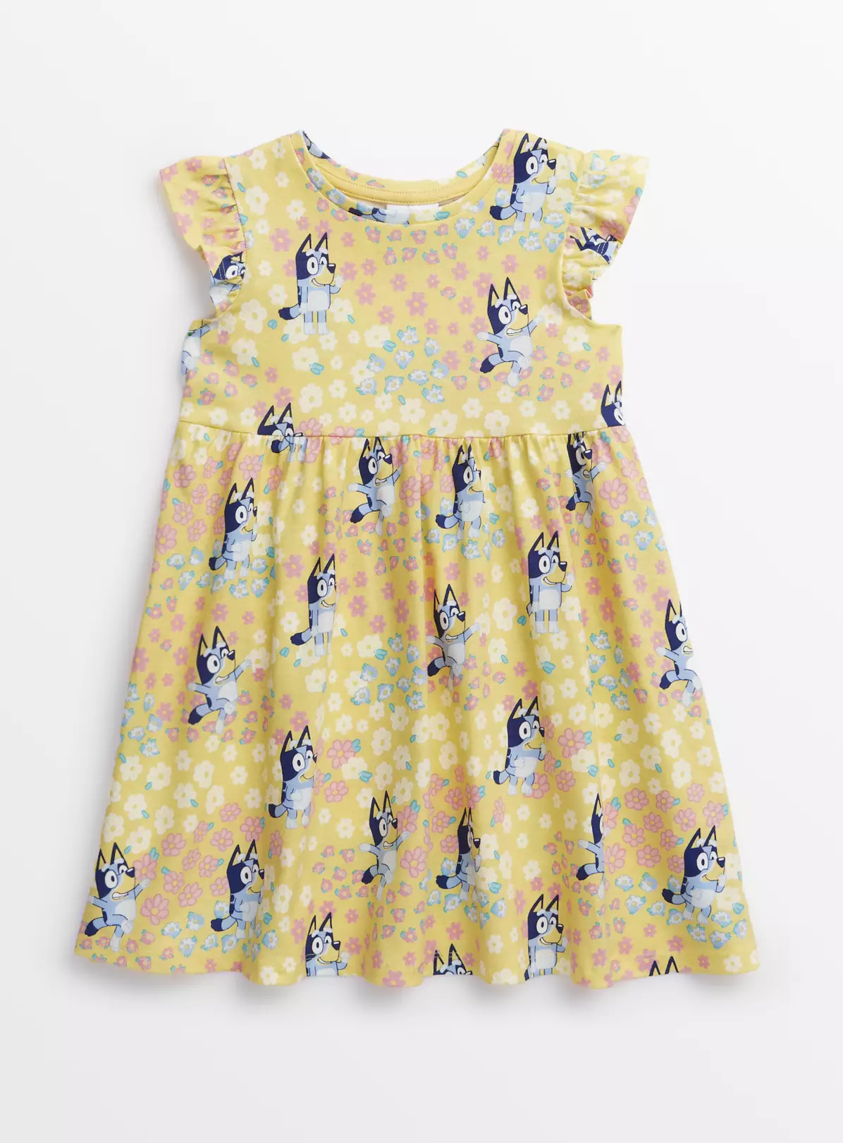 Bluey Jersey Yellow Short Sleeve Dress 1-2 Years 4 Bluey Jersey Yellow Short Sleeve Dress 1-2 Years - Image 2