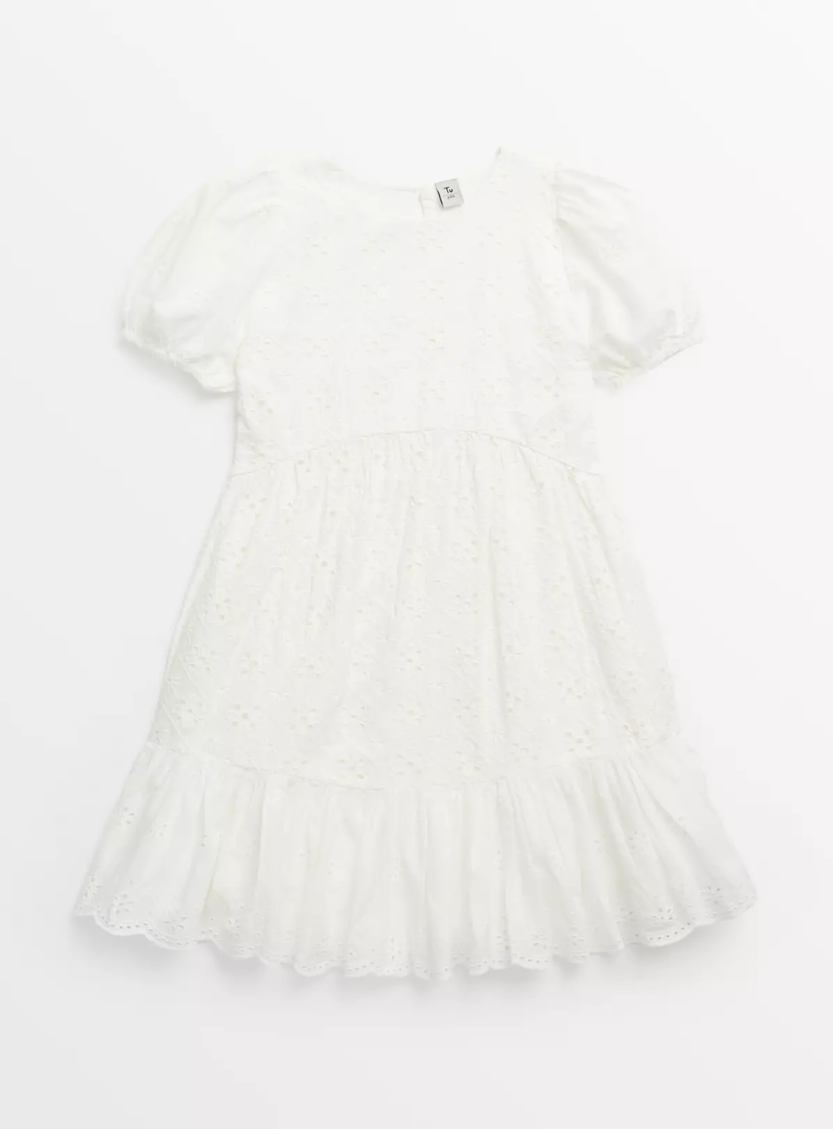 White Broderie Woven Dress 8 Years 4 White Broderie Woven Dress 8 Years - Image 2