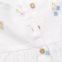White Bloom Embroidered Dress 1-2 Years