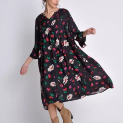 BURGS Mineshope Midi Dress 18 -Chic Elixir Sales Store tuc143810553 Black R Z001A