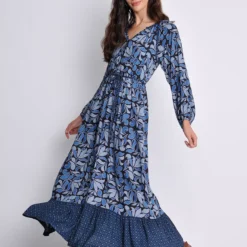 BURGS Penhallow Midi Dress 8 -Chic Elixir Sales Store tuc143811185 Navy R Z001A