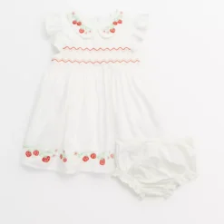 Strawberry Embroidered Dress & Bloomers Set 18-24 Months