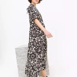 Tu X Scion Monochrome Kukkia Print Midaxi Dress 16
