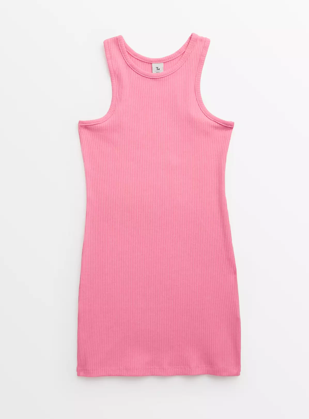 Pink Ribbed Jersey Dress 7 Years 3 Pink Ribbed Jersey Dress 7 Years