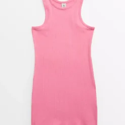 Pink Ribbed Jersey Dress 9 Years