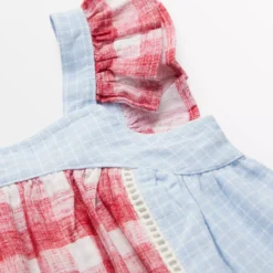 Patchwork Check Frill Sleeve Dress Up To 3 Mths 5 Patchwork Check Frill Sleeve Dress Up To 3 Mths -Chic Elixir Sales Store tuc143933203 Multi20Coloured R Z002A 5