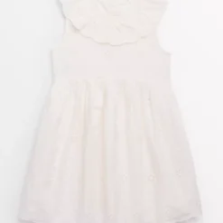 White Broderie Collar Dress 3-6 Months -Chic Elixir Sales Store tuc143962021 White R Z001A 4