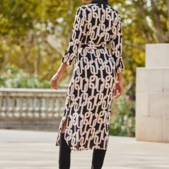 SOSANDAR Geo Printed Dress 18 -Chic Elixir Sales Store tuc144031279 Black R Z003A