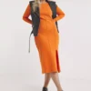 SIMPLY BE Orange Midi Dress 28 -Chic Elixir Sales Store tuc144037726 Orange R Z001A