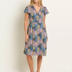 BRAKEBURN Wildflower Meadow Wrap Dress 14 -Chic Elixir Sales Store tuc144065305 Multi20Coloured R Z004A
