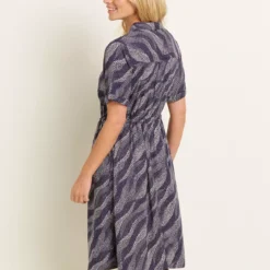 BRAKEBURN Flowing Dots Shirt Dress 18 -Chic Elixir Sales Store tuc144066017 Navy R Z002A