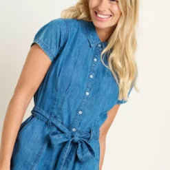 BRAKEBURN Betsy Shirt Dress 14 -Chic Elixir Sales Store tuc144108598 Blue R Z003A