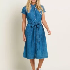 BRAKEBURN Betsy Shirt Dress 14 -Chic Elixir Sales Store tuc144108598 Blue R Z004A