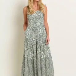 BRAKEBURN Orla Maxi Dress 16 -Chic Elixir Sales Store tuc144110065 Green R Z004A