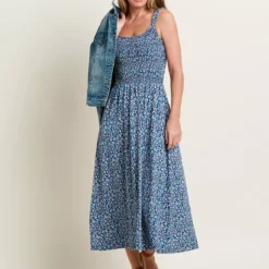 BRAKEBURN Brushed Camo Maxi Dress 18 -Chic Elixir Sales Store tuc144110858 Blue R Z004A