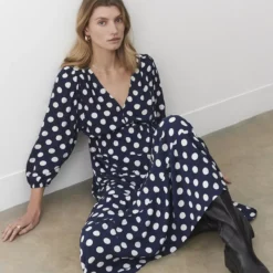 FINERY Maria Dress 16 -Chic Elixir Sales Store tuc144131616 Navy R Z003A