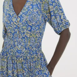 FATFACE Lottie Aztec Texture Jersey Dress 10 -Chic Elixir Sales Store tuc144136126 Blue R Z003A