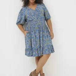 FATFACE Lottie Aztec Texture Jersey Dress 10 -Chic Elixir Sales Store tuc144136126 Blue R Z004A