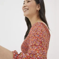 FATFACE Adele Gradient Floral Midi Dress 22 -Chic Elixir Sales Store tuc144136804 Red R Z004A