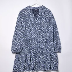 BURGS Sands Womens Button Front Mini Swing Dress Navy 8