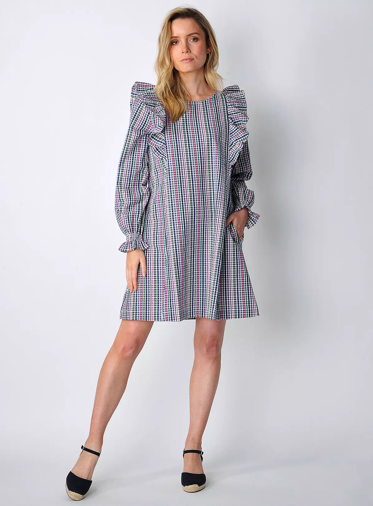 BURGS Maine Womens Frill Shift Dress 8 7 BURGS Maine Womens Frill Shift Dress 8 - Image 5