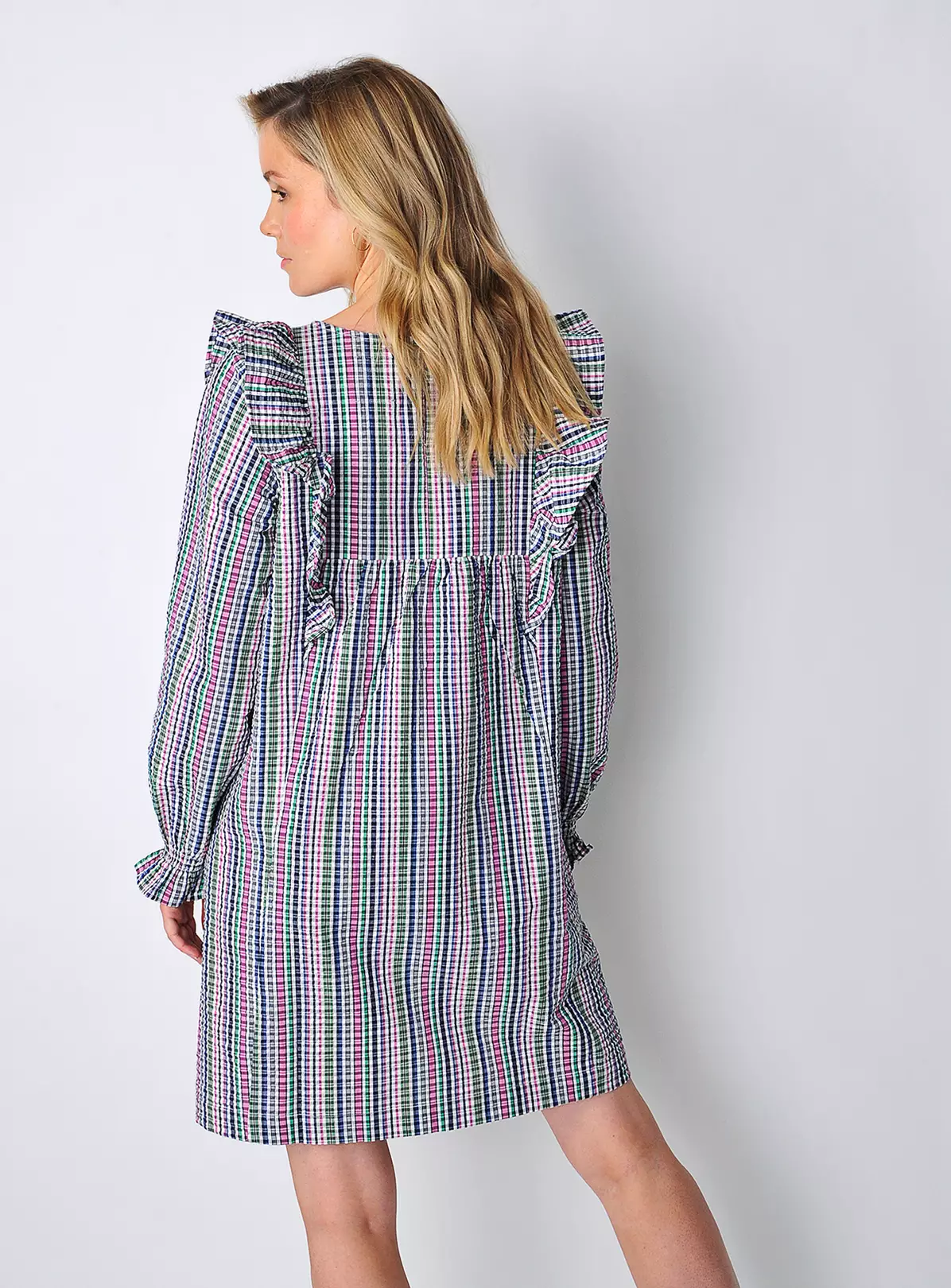 BURGS Maine Womens Frill Shift Dress 8 6 BURGS Maine Womens Frill Shift Dress 8 - Image 4