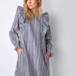 BURGS Maine Womens Frill Shift Dress 8