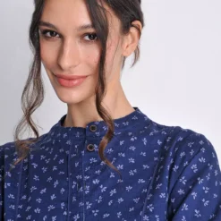 BURGS Buckland Printed Smock Dress 18 -Chic Elixir Sales Store tuc144151211 Navy R Z003A