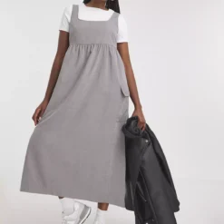 SIMPLY BE Microfibre Midi Dress 24 9 SIMPLY BE Microfibre Midi Dress 24 -Chic Elixir Sales Store tuc144160644 Grey R Z001A