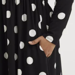 SIMPLY BE Mono Spot Supersoft Midi Dress 20 -Chic Elixir Sales Store tuc144167723 Multi20Coloured R Z004A