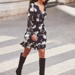 SOSANDAR Fluted Hem Dress 16 -Chic Elixir Sales Store tuc144174721 Multi20Coloured R Z002A