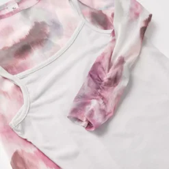 Pink Blurred Print Mesh Column Dress 5 Years -Chic Elixir Sales Store tuc144189172 Multi20Coloured R Z003A 6