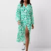 FRENCH CONNECTION Islanna Crepe Belted Dress 10 -Chic Elixir Sales Store tuc144278386 Green R Z001A 1