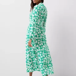 FRENCH CONNECTION Islanna Crepe Belted Dress 10 -Chic Elixir Sales Store tuc144278386 Green R Z002A 1