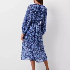 FRENCH CONNECTION Cynthia Fauna Midi Dress 14 9 FRENCH CONNECTION Cynthia Fauna Midi Dress 14 -Chic Elixir Sales Store tuc144279899 Blue R Z003A