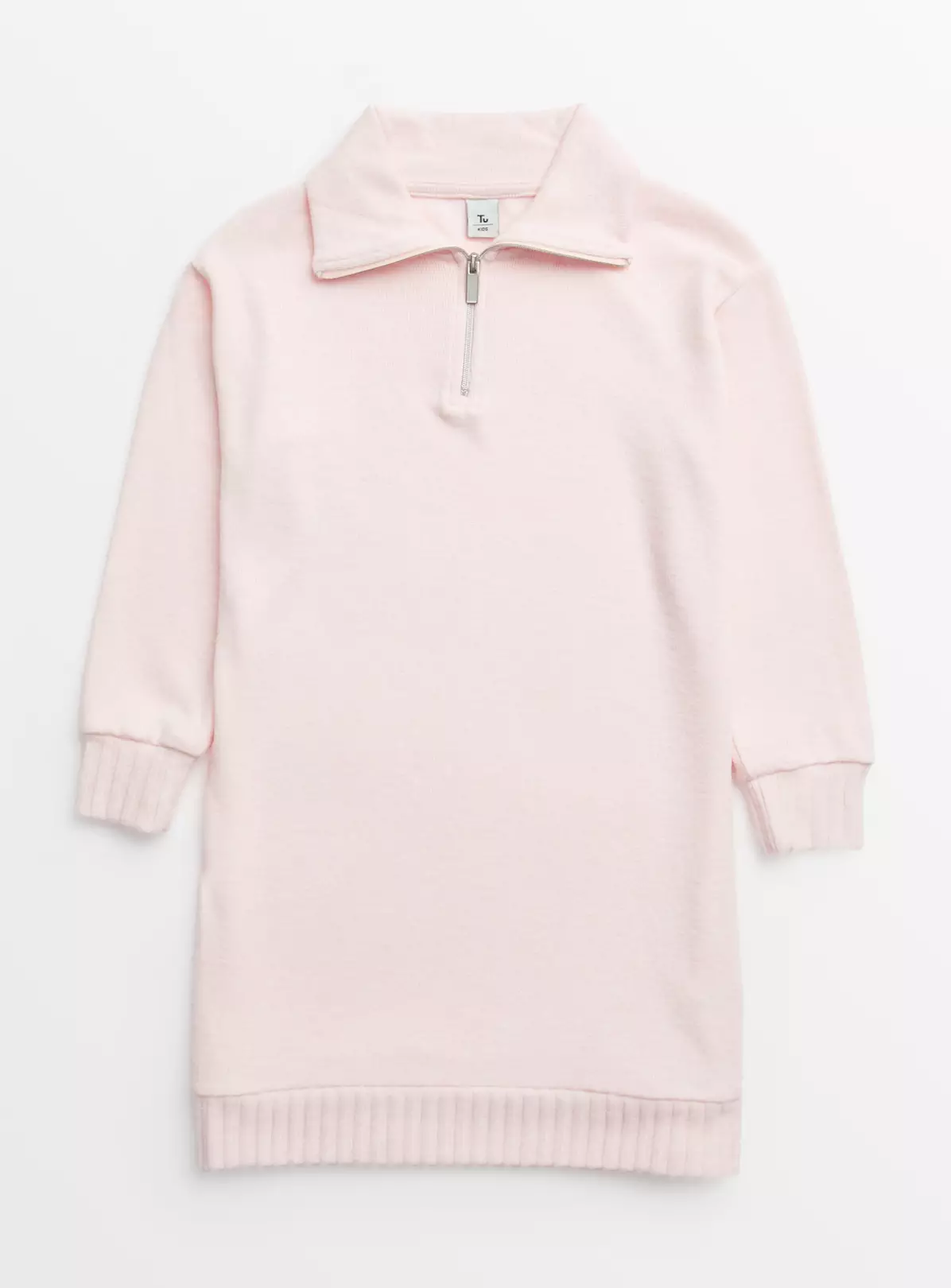 Pink Soft Knitted Zip Dress 5 Years 4 Pink Soft Knitted Zip Dress 5 Years - Image 2