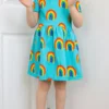 FRED & NOAH Aqua Rainbow Dress 3-4 Years