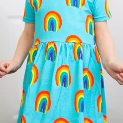FRED & NOAH Aqua Rainbow Dress 3-4 Years -Chic Elixir Sales Store tuc144293922 Multi20Coloured R Z002A 1
