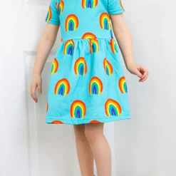 FRED & NOAH Aqua Rainbow Dress 3-4 Years -Chic Elixir Sales Store tuc144293922 Multi20Coloured R Z004A 1