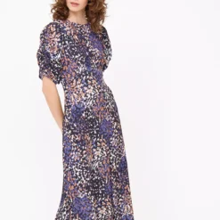 Blue Mark Making Print Midaxi Tea Dress 16 -Chic Elixir Sales Store tuc144296461 Multi20Coloured R Z001A