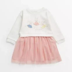 Bunny Ballet Tutu Sweatshirt Dress 1-2 Years -Chic Elixir Sales Store tuc144298070 Multi20Coloured R Z001A