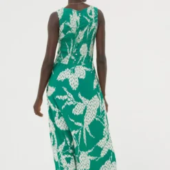 FATFACE Aria Textured Leaves Midi Dress 16 9 FATFACE Aria Textured Leaves Midi Dress 16 -Chic Elixir Sales Store tuc144323837 Green R Z002A