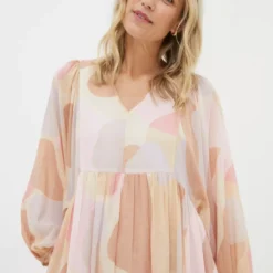 FATFACE Jocelyn Printed Abstract Midi Dress 12 -Chic Elixir Sales Store tuc144324266 Multi20Coloured R Z003A