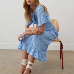 FINERY Isabella Dress 16 -Chic Elixir Sales Store tuc144337972 Blue R Z005A