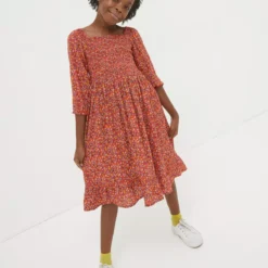 FATFACE Adele Floral Printed Dress 3-4 Years 9 FATFACE Adele Floral Printed Dress 3-4 Years -Chic Elixir Sales Store tuc144341015 Red R Z001A